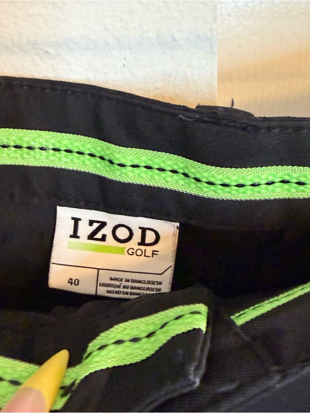 Izod Golf Shorts Black Size 40 - Picture 2 of 3